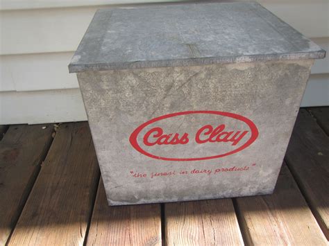 old porch metal milk delivery box|milk box for porch.